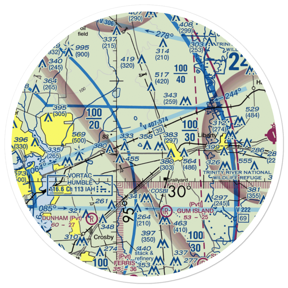 Jamison Airstrip (4TE6) VFR Sectional Sticker (30 mile) 