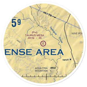 Taurus Mesa Airport (4TE4) VFR Sectional Sticker (20 mile)