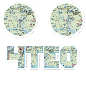 Lone Star Steel Company Airport (4TE0) VFR Sectional Sticker Pack