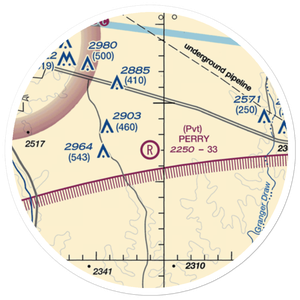 Perry Ranch Airport (4TA8) VFR Sectional Sticker (20 mile)