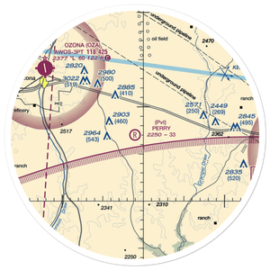 Perry Ranch Airport (4TA8) VFR Sectional Sticker (30 mile)