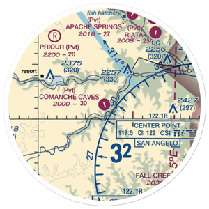 Comanche Caves Ranch Airport (4TA6) VFR Sectional Sticker (20 mile)
