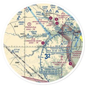 Comanche Caves Ranch Airport (4TA6) VFR Sectional Sticker (30 mile)