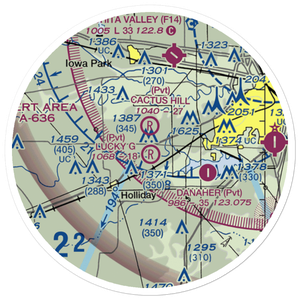 Lucky G Airport (4TA5) VFR Sectional Sticker (20 mile)