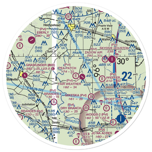 Pea Patch Airport (4TA4) VFR Sectional Sticker (30 mile)