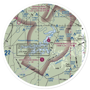 Costello Island, Inc Airport (4TA3) VFR Sectional Sticker (30 mile)