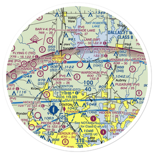 Warschun Ranch Airport (4TA1) VFR Sectional Sticker (30 mile)