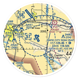 Dan's Airport (4SD4) VFR Sectional Sticker (20 mile)