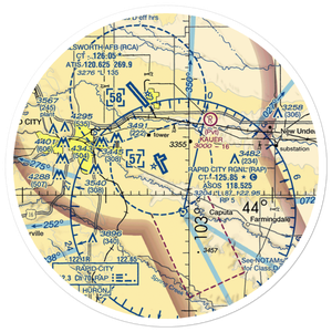 Dan's Airport (4SD4) VFR Sectional Sticker (30 mile)
