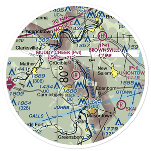 Muddy Creek Airport (4PS5) VFR Sectional Sticker (20 mile)