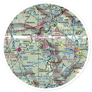 Muddy Creek Airport (4PS5) VFR Sectional Sticker (30 mile)