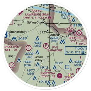 Paraport Ultralight Flightpark (4PS3) VFR Sectional Sticker (20 mile)