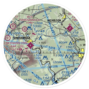 C.J.K. Airport (4PN8) VFR Sectional Sticker (20 mile)