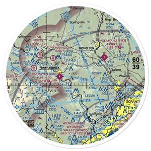 C.J.K. Airport (4PN8) VFR Sectional Sticker (30 mile)