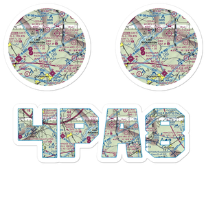 Russo Airstrip (4PA8) VFR Sectional Sticker Pack