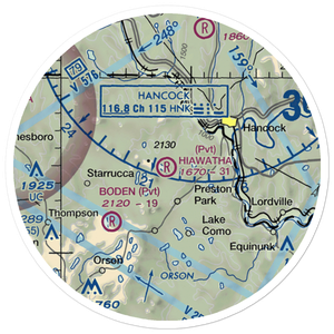 Hiawatha Airport (4PA6) VFR Sectional Sticker (20 mile)