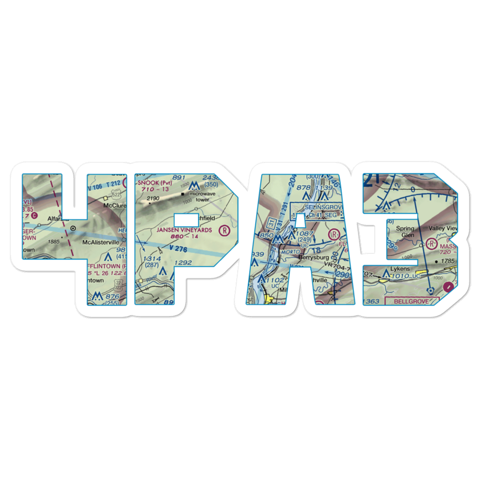 Frymoyer Airport (4PA3) VFR Sectional Sticker 