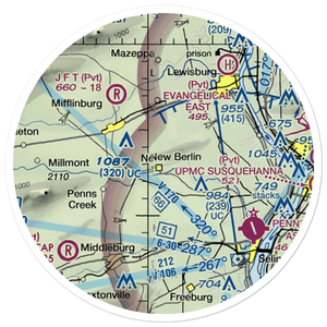 Sauers-Haven Airport (4PA1) VFR Sectional Sticker (20 mile)