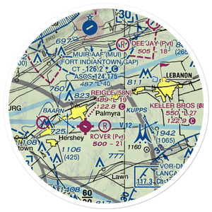 Millard Airport (4PA0) VFR Sectional Sticker (20 mile)
