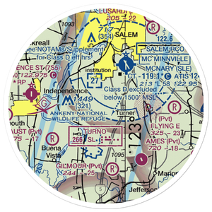 Wagoner Airport (4OR8) VFR Sectional Sticker (20 mile)