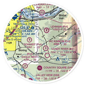 Auberge Des Fleurs Airport (4OR6) VFR Sectional Sticker (20 mile)