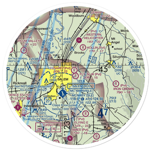 Fly 'N' W Airport (4OR5) VFR Sectional Sticker (30 mile)