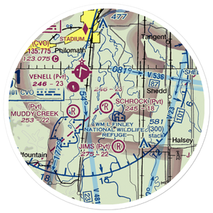 Schrock Airport (4OR4) VFR Sectional Sticker (20 mile)