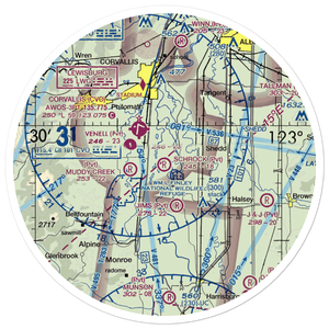 Schrock Airport (4OR4) VFR Sectional Sticker (30 mile)