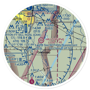 Jerry-Wright Airfield (4OL3) VFR Sectional Sticker (20 mile)