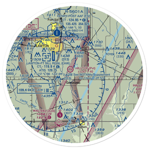 Jerry-Wright Airfield (4OL3) VFR Sectional Sticker (30 mile)