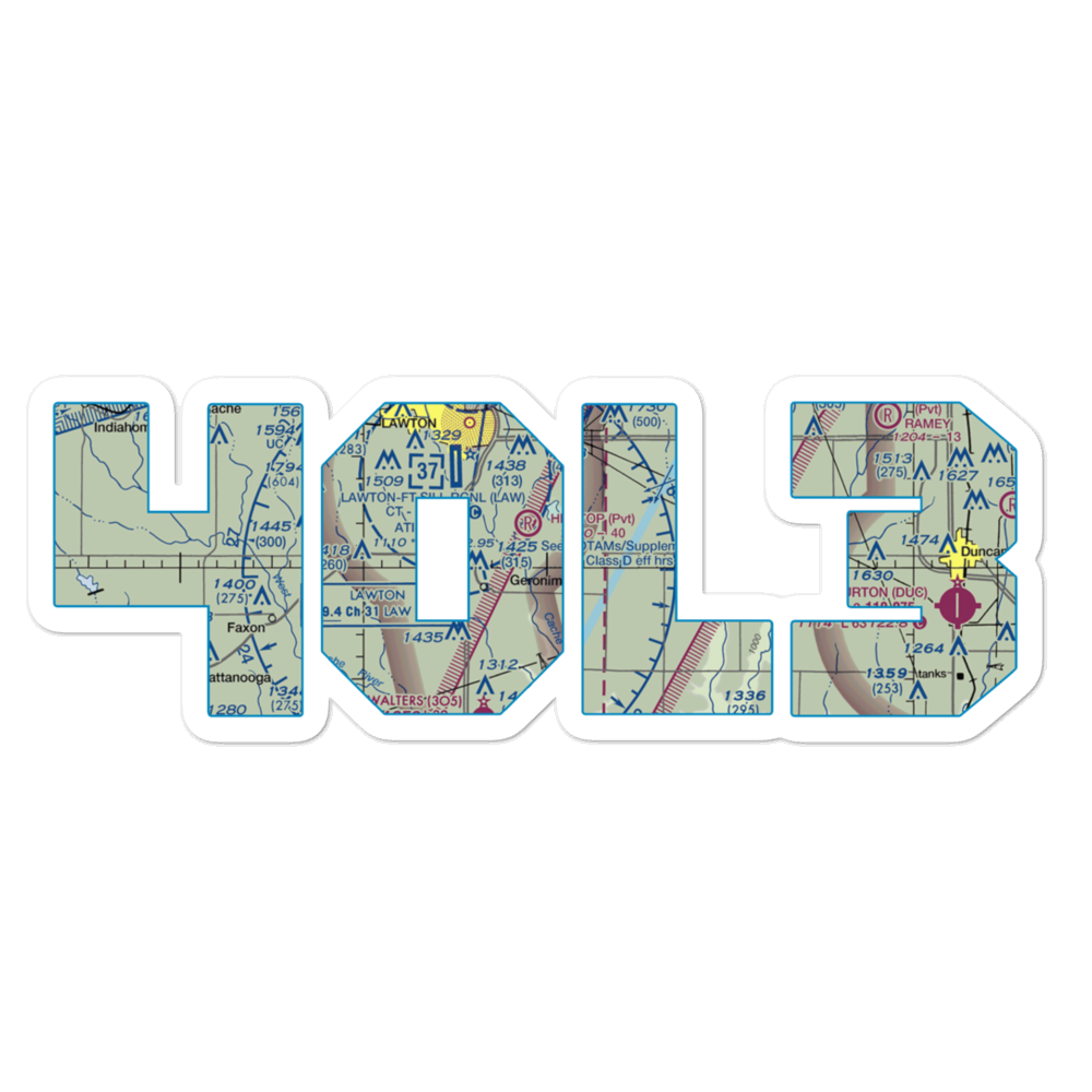 Jerry-Wright Airfield (4OL3) VFR Sectional Sticker 
