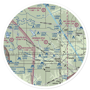 Newman Farm Airport (4OK5) VFR Sectional Sticker (30 mile)