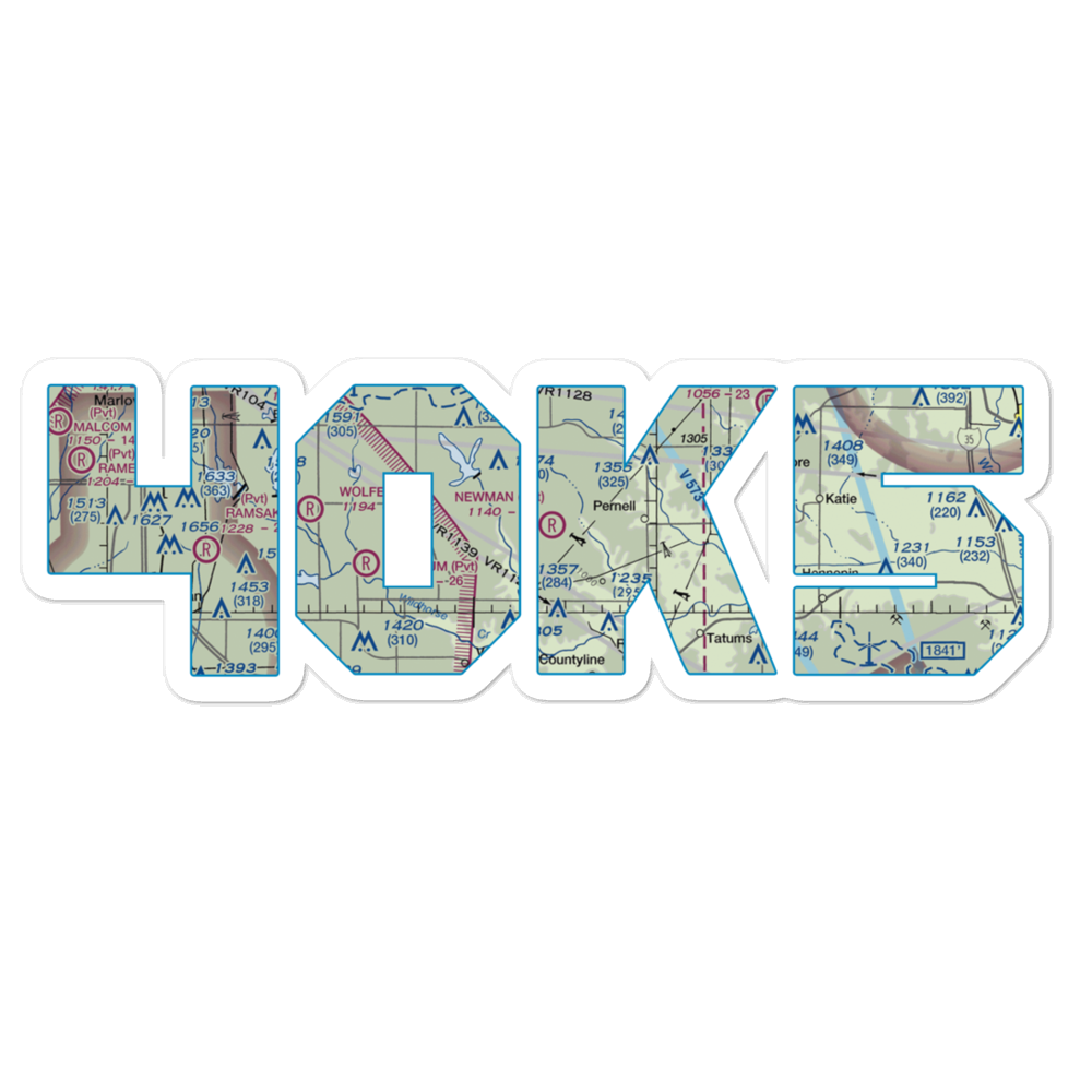 Newman Farm Airport (4OK5) VFR Sectional Sticker 