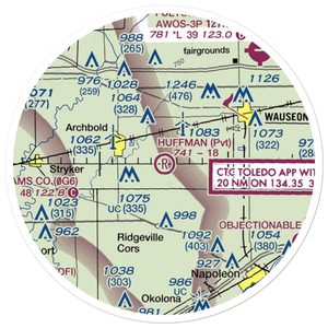 Huffman Farm Airport (4OH8) VFR Sectional Sticker (20 mile)