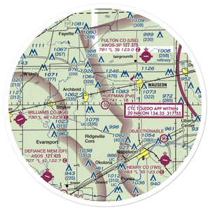 Huffman Farm Airport (4OH8) VFR Sectional Sticker (30 mile)