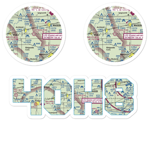 Huffman Farm Airport (4OH8) VFR Sectional Sticker Pack