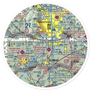 Bieber Field (4OH3) VFR Sectional Sticker (30 mile)