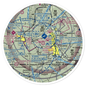 Harris Hill Gliderport (4NY8) VFR Sectional Sticker (30 mile)