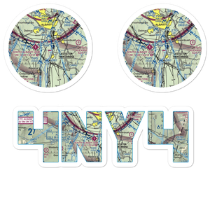 Cross' Farm Airport (4NY4) VFR Sectional Sticker Pack