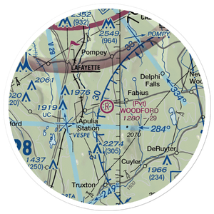 Woodford Airfield (4NK4) VFR Sectional Sticker (20 mile)