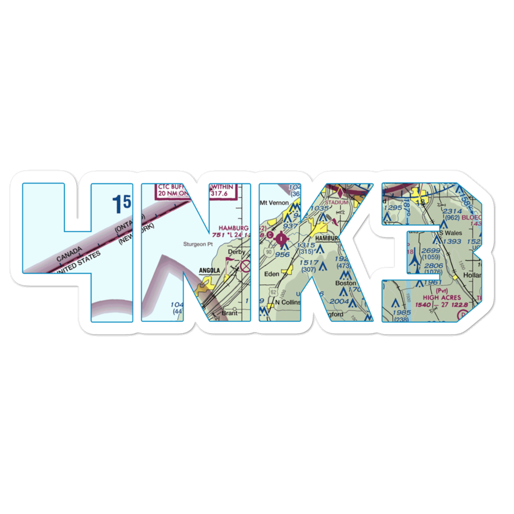 Evans Airways Airport (4NK3) VFR Sectional Sticker 