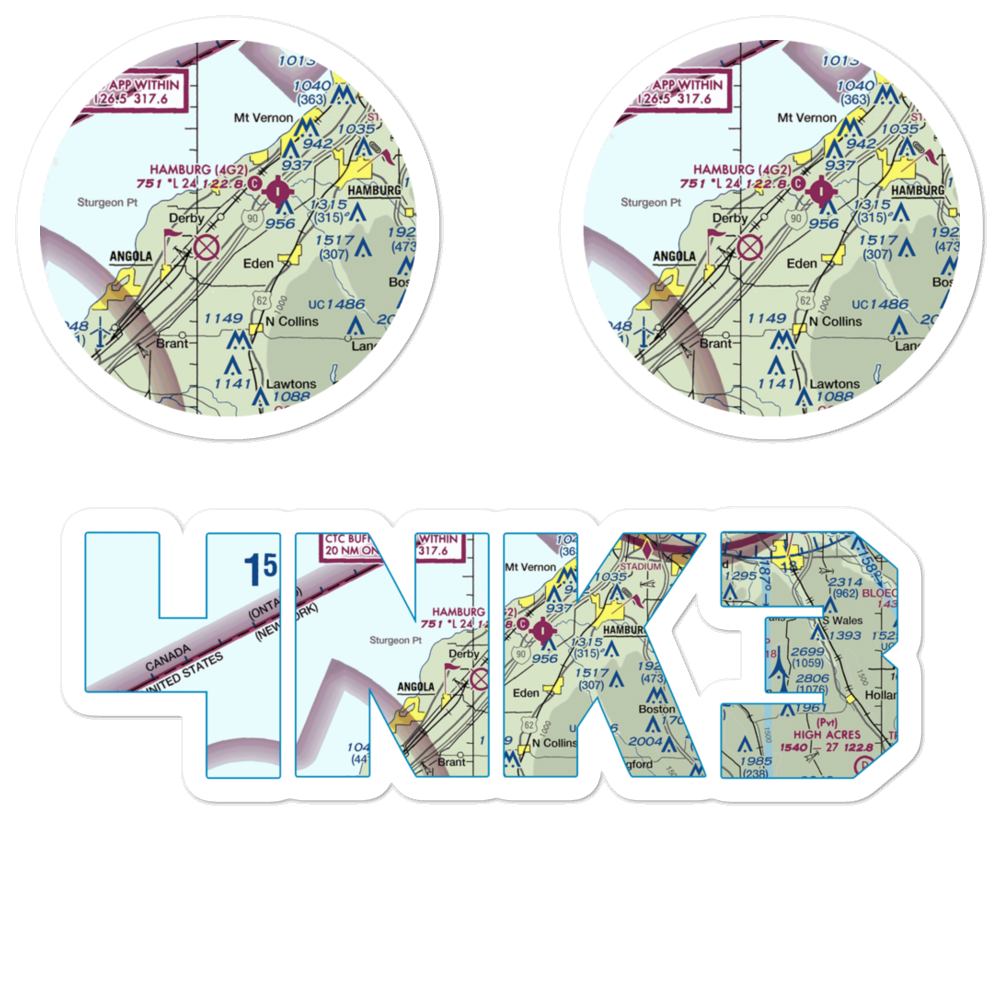 Evans Airways Airport (4NK3) VFR Sectional Sticker Pack 
