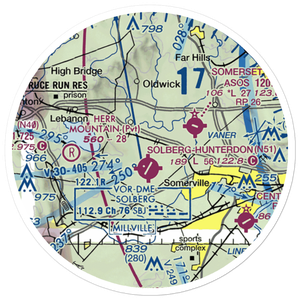 Peters Airport (4NJ8) VFR Sectional Sticker (20 mile)