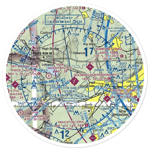 Peters Airport (4NJ8) VFR Sectional Sticker (30 mile)