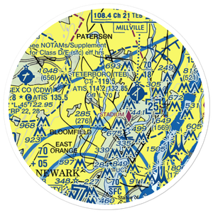 Passaic River Seaplane Base (4NJ2) VFR Sectional Sticker (20 mile)