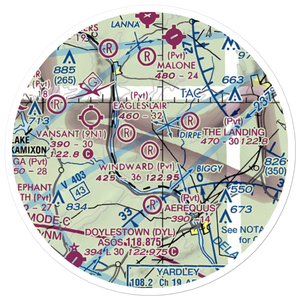 Windward Farms Airport (4NJ0) VFR Sectional Sticker (20 mile)