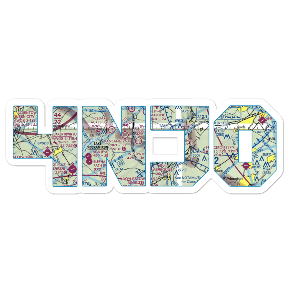 Windward Farms Airport (4NJ0) VFR Sectional Sticker 
