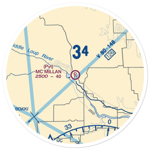 Mc Millan Ranch Airport (4NE1) VFR Sectional Sticker (20 mile)