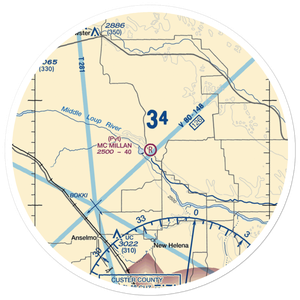 Mc Millan Ranch Airport (4NE1) VFR Sectional Sticker (30 mile)
