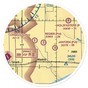 Regier Brothers Airport (4NE0) VFR Sectional Sticker (20 mile)